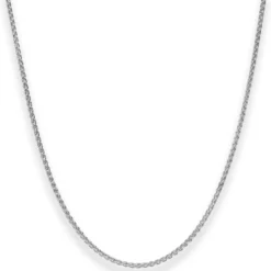 1,7mm Zopfkette Silberkette Collier Halskette aus 925 Silber rhodiniert 42cm