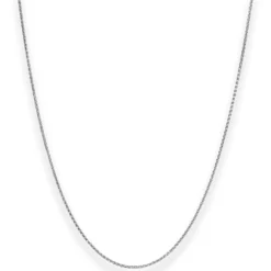 1,3mm Zopfkette Silberkette Collier Halskette aus 925 Silber rhodiniert 55cm