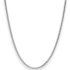 2,5mm Zopfkette Silberkette Collier Halskette aus 925 Silber rhodiniert 45cm