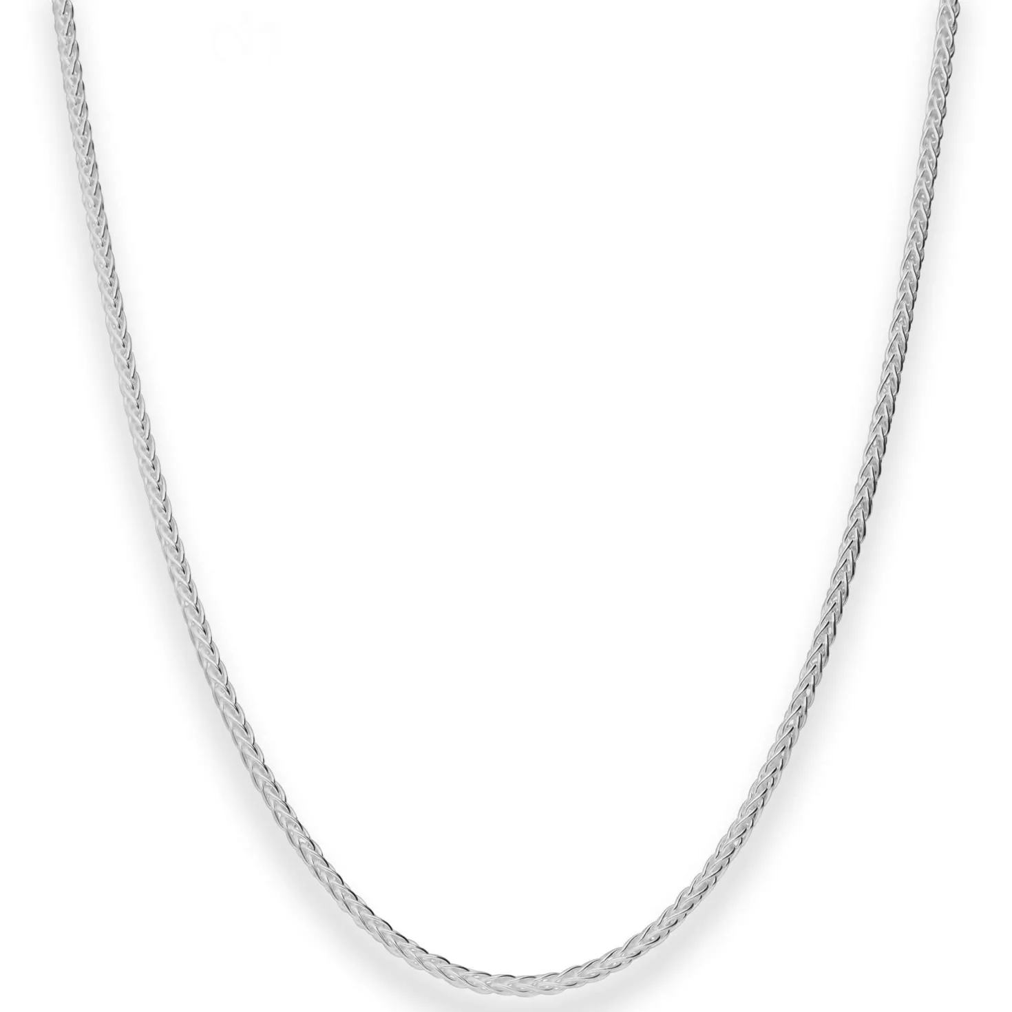 2mm Zopfkette Silberkette Collier Halskette aus 925 Silber 50cm