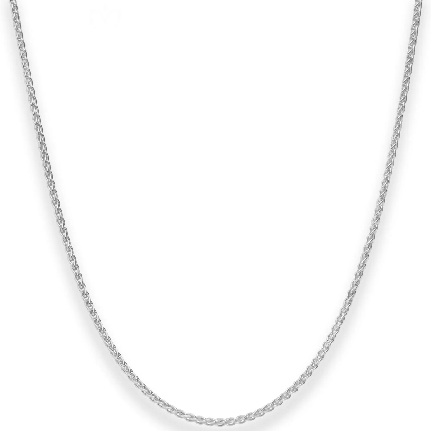1,7mm Zopfkette Silberkette Collier Halskette aus 925 Silber 45cm