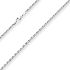 2,5mm Zopfkette Silberkette Collier Halskette aus 925 Silber 42cm