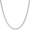 2,1mm Zopfkette Silberkette Collier Halskette aus 925 Silber rhodiniert 50cm