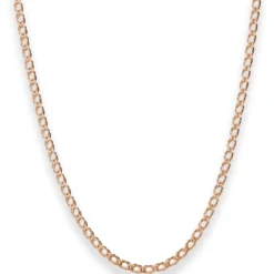 2,1mm Zwillingspanzerkette Collier Halskette aus 585 Gold Rotgold 40cm