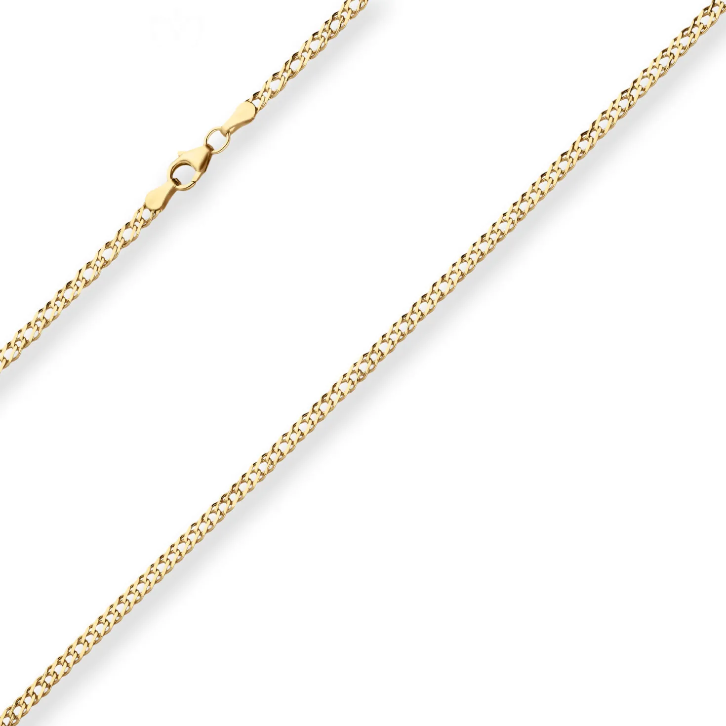 2,9mm Zwillingspanzerkette Collier Halskette aus 333 Gold Gelbgold 50cm