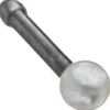 Nasenpiercing mit Perle, schwarze Edelstahl, Nasenstecker Nasenschmuck