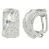 Ohrclips Clips Ohrschmuck aus 925 Silber teilgehämmert rhodiniert