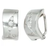 Ohrclips Clips Ohrschmuck aus 925 Silber rhodiniert mit 6 Zirkonia