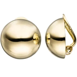 Ohrclips 14mm 333 Gold Gelbgold Ohrringe Clips Goldclips glänzend Damen