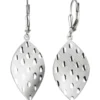 Ohrhänger aus 925 Silber matt-glänzend Boutons Ohrringe Ohrschmuck 42,8x15,5mm