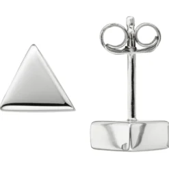 Ohrhänger 11,5x29mm Hänger-Stecker 2 Dreiecke dreieckig 2-teilig 925 Silber