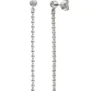 Ohrhänger 4,3x53,1mm Hängerstecker Stäbchen mit weißen Zirkonia 925 Silber