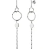 Ohrhänger 18,2x89,5mm mit Ringen Plättchen Stäbchen 925 Silber Ohrringe