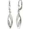 Ohrhänger 6,9x38,5mm Ohrringe Boutons Brisur Zirkonia spitzoval 925 Silber