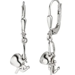Ohrhänger 5,2x27,1mm Ohrringe Glaube Liebe Hoffnung 925 Silber Ohrschmuck Kinder