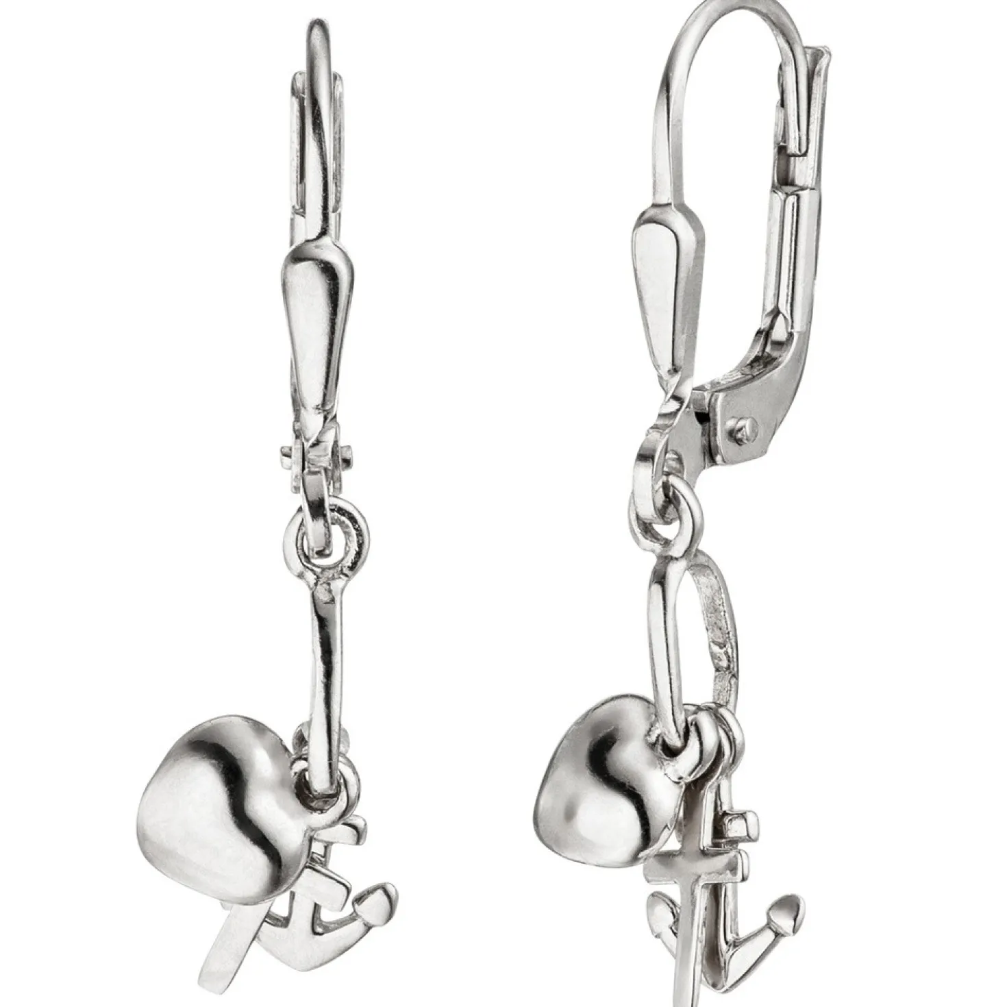 Ohrhänger 5,2x27,1mm Ohrringe Glaube Liebe Hoffnung 925 Silber Ohrschmuck Kinder
