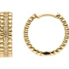 Ohrringe Creolen aus 333 Gold Gelbgold mit 52 Zirkonia Ø 17,3mm glänzend