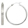 Ohrringe Creolen Creole 34,4mm aus 925 Silber teilmattiert Ohrschmuck