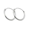 Ohrringe Creolen Creole 13mm, 925 Echt Silber, Drahtcreole für Damen