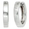 Ohrringe Creolen Creole 15mm 925 Silber rhodiniert flach Ohrschmuck