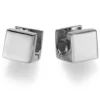 Ohrringe Creolen Cube 9,5x9,5mm 750 Gold Weißgold glänzend eckig Ohrschmuck