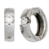 Ohrringe Creolen 13mm mit Diamanten 0.3Ct Brillanten 585 Gold Weißgold