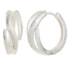 Ohrringe Creolen 17,5mm 925 Silber glänzend teilmatt Ohrschmuck Damen