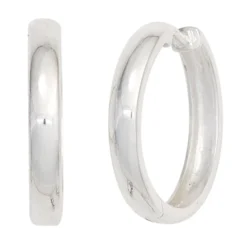 Ohrringe Creolen 18,7mm 925 Silber rhodiniert Klappcreolen Ohrschmuck