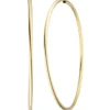 Ohrringe Creolen 57,7x1,7mm aus 585 Gold Gelbgold rund glänzend schlicht Damen
