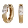 Ohrringe 12,7mm Creolen mit Diamanten 0.07Ct W/P1 585 Gold Gelbgold Goldohrringe