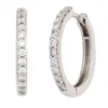 Ohrringe 16,4mm Creolen mit 22 Diamanten 0.33Ct 585 Gold Weißgold