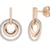 Ohrringe Ohrhänger aus 585 Gold Weißgold Rotgold bicolor 62 Diamanten 0,341 Ct.