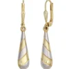 Ohrringe Ohrhänger 5,5x33,7mm Boutons Tropfen 333 Gold Gelbgold Ohrschmuck Damen