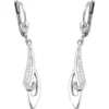 Ohrringe Ohrhänger 42x7mm Brisur gemustert rhodiniert 925 Silber Damen