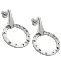 Ohrringe Ohrhänger 30x20mm mit Zirkonia 925 Silber Damen Silberohrstecker