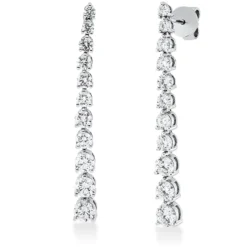 Ohrschmuck aus 750 Gold Weißgold 22 Brillanten 2,31ct TW-VSI/SI 40x4,1mm