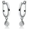 Ohrschmuck aus 750 Gold Weißgold 16 Diamanten 0,08ct TW-SI 20,2x10,7mm