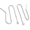 Ohrschmuck Durchzieher Hänger Herz mit Zirkonia 925 Silber Damen