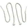 Ohrschmuck Durchzieher Hänger Kette und Kugel 925 Silber Damen