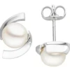 Ohrschmuck Ohrstecker Süßwasser-Zuchtperle 333 Weißgold