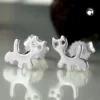 Ohrschmuck Stecker Ohrstecker, Katzen Kätzchen, 925 Silber, für Kinder