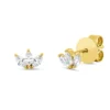 Ohrstecker aus 750 Gelbgold 6 Diamanten Navette-Schliff 0,21ct TW-SI 4,2x5,9mm