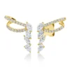 Ohrstecker aus 750 Gold Gelbgold 42 Diamanten 1,02ct TW-SI 18x11,9mm