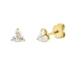 Ohrstecker aus 585 Gold Gelbgold 6 Brillanten 0,28ct W-SI 4,8x5,4mm