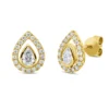 Ohrstecker aus 585 Gold Gelbgold 38 Diamanten 0,75ct 35,5x33mm