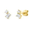 Ohrstecker aus 750 Gold Gelbgold 4 Diamanten 0,64ct TW-SI 7,8x5,4mm
