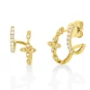 Ohrstecker aus 750 Gold Gelbgold 30 Diamanten 0,32ct TW-SI 18x11,1mm