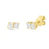 Ohrstecker aus 750 Gold Gelbgold 4 Diamanten 0,43ct TW-SI 6x4,2mm