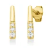 Ohrstecker aus 750 Gold Gelbgold 6 Diamanten 0,1ct TW-SI 10,8x1,8mm