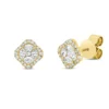 Ohrstecker aus 750 Gold Gelbgold 50 Diamanten 0,56ct 8,2x8,2mm